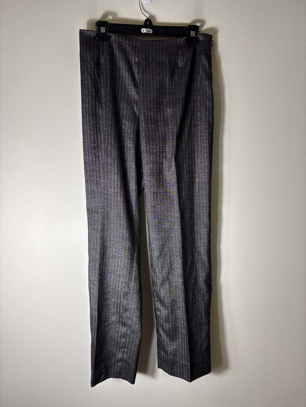 Elliot Lauren Black Shimmer Straight Leg Ankle Pants Sz 10
